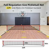 22 FT Pickleball Net for Driveway, Regulation Size Portable Outdoor Pickle  Set with Metal Frame, Court Markers & Carry Bag