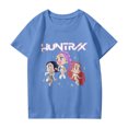 thumbnail image 1 of Pop cazadora para niña Hunters Round-Neck Printed Anime Trio Poster T Shirt （Blue）, 1 of 3