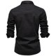 thumbnail image 4 of pstuiky camisas de manga larga para hombre, Blusa informal de manga larga con botones y parches lisos para hombre camisetas de hombre xl, 4 of 4