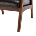 thumbnail image 4 of Take a Seat Natalie Accent Chair and Ottoman Set in Espresso Faux Leather, 4 of 6