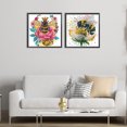 thumbnail image 3 of Pintura de diamante 5D DIY Taladro parcial con forma especial Flores Abeja Kit30x30cm 2 piezas, 3 of 9