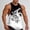 Black, variant on Pattern Print Muscle Tank Top for Retro Casual Athletic Sleeveless Shirt Ideal for Everyday Home and Streetwear Comfort