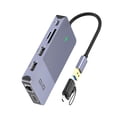 thumbnail image 1 of Estación de acoplamiento USB GIQ USB C HUB USB 3.0 a HDMI dual VGA, 1 of 6