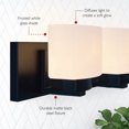 thumbnail image 6 of Design House Dove Creek 5-Light Dimmable Vanity Light with Frosted Glass Shades, Matte Black, 6 of 20