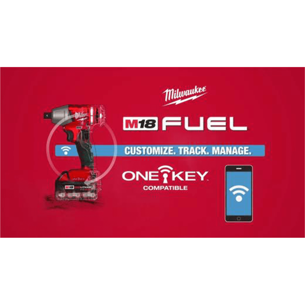 Open Box Milwaukee Tool M18 FUEL 1/2" Compact Impact Wrench w/ ONE-KEY with Friction Ring