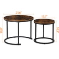thumbnail image 2 of LINJH 2 Piece Nesting Coffee Tables Nesting Tables with Solid Metal Frame Stackable, 2 of 24