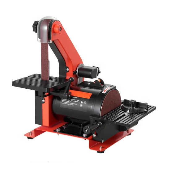 KFFKFF 5" Disc Sander & 1" x 30" Belt Sander, 250W Benchtop Sanding Machine with Adjustable 0-45° Worktable and Dust Collection Ports for Woodworking, Furniture Projects, and DIY Crafts