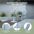 thumbnail image 5 of WestinTrends Playa Outdoor Stackable Modern Plastic Dining Chairs (Set of 2), French Blue, 5 of 13
