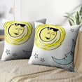 thumbnail image 3 of LALILO Throw Pillow Covers Sun With Sunglasses And Moon Art Cushion Cover 18" x 18", 2 Pack, 3 of 6