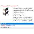 thumbnail image 2 of Rear Forward Leaf Spring Hanger Set - Compatible with 1997 - 1999 Ford F-250 1998, 2 of 3