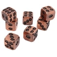 thumbnail image 2 of Juego de dados de Metal de 7 Uds., exquisito diseño de calavera con incrustaciones cuadradas, accesorios para juegos de mesa para fiestas navideñas, bronce rojo antiguo, 2 of 5