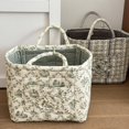 thumbnail image 4 of Car Storage Basket Organizer, Large Capacity Quilted Fabric Bin with Handles, Foldable Car Trunk Back Seat Storage for Groceries, Home Closet Use, Style-J, 4 of 6