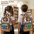 thumbnail image 3 of Xoenoiee Dachshund Paw Print Clear Backpack for Kids Teens Heavy Duty Transparent Bookbag for School College Work, 17 Inch See Through PVC Backpack Schoolbag with Adjustable Straps for Girls, 3 of 7