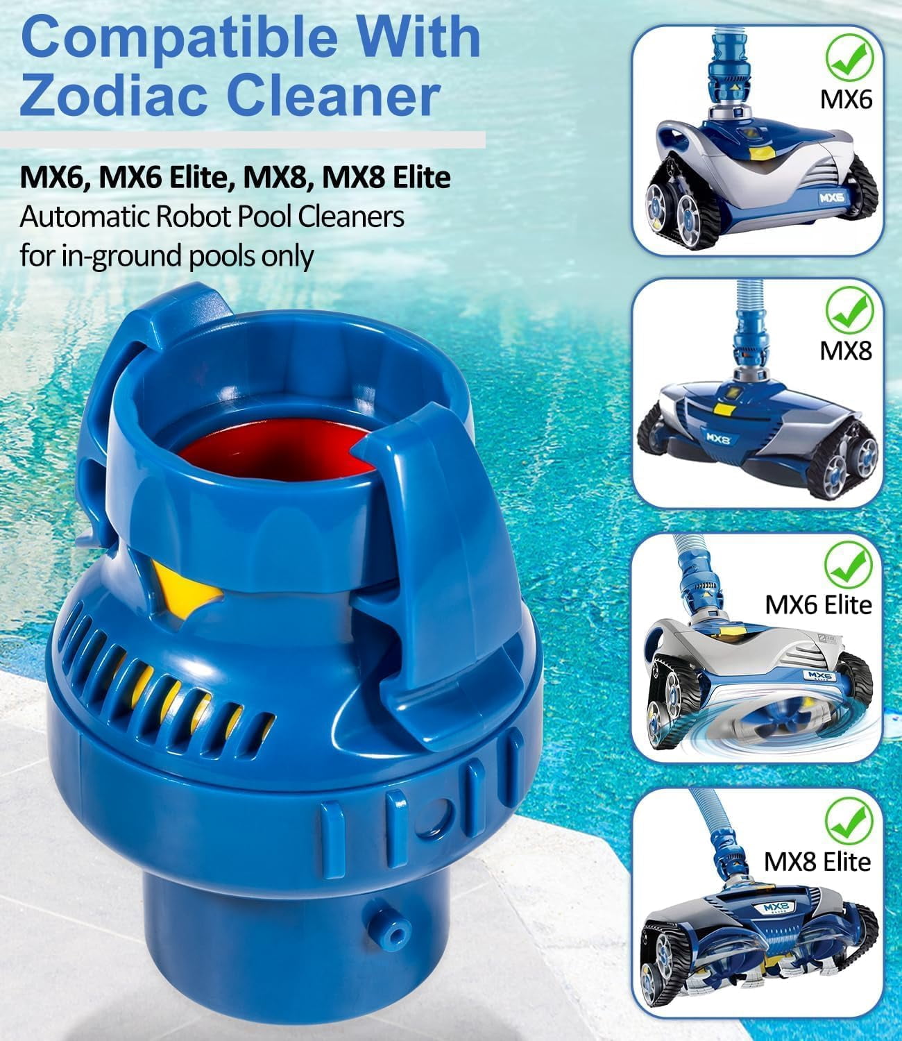 FRV100 Flow Regulator Valve Replacement fit for Zodiac MX6 MX8 Elite Series Automatic Robot Pool Cleaner Parts-1Pack
