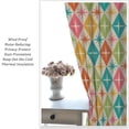 thumbnail image 4 of Mid Century Curtains,Mid Century Modern Geometric Atomic Shapes Kitchen Window Drapes,Retro Style Boho Print Set for Cafe Living Room Bedroom 26"W x 54"L (Pack of 2), 4 of 6