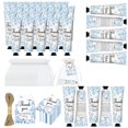 thumbnail image 1 of 50 juegos de crema de manos para baby shower con flores azules, set de recuerdos para fiestas para invitados, regalo de boda nupcial, crema de manos a granel para baby shower, tamaño de viaje, flor az, 1 of 5
