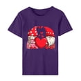 thumbnail image 5 of CALAFEBILA Short Sleeve Womens Tops Valentine Shirt Women,Girls Fashion Casual Crew Neck Heart Print Blouse Valentines Day Gifts for Wife Tops, 5 of 5