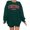 Dark Green, variant on Tanghaowl Women's Sweatshirts Print Casual Crewneck Pullover Sweatshirt Festive Holiday Cozy Soft Warm Top for Winter Outfit Fashion Red L