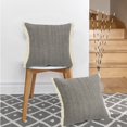 thumbnail image 6 of Laddha Home Designs 20" Charcoal Gray Solid Fringed Square Throw Pillow, 6 of 9
