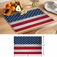 thumbnail image 6 of Independence Day Placemats Set of 2, American Flag Wood Grain Non-Slip Place Mats Washable Table Mats for Kitchen Dining Table Decorations Indoor/Outdoor, 6 of 9