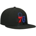thumbnail image 3 of Men's New Era Black Philadelphia 76ers Blackout Shadow Logo 59FIFTY Fitted Hat, 3 of 5