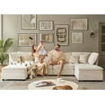 thumbnail image 4 of Tina's Home 127" Oversized Modular U-Shaped Sectional Sofa, 6-Seat Convertible Couch with Storage Ottoman, Double Chaise Lounge for Living Room Beige, 4 of 12