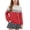 Red, variant on Abtuhar Fall Winter Pullover Sweatshirt for Girls Crew Neck Spliced Long Sleeve Daily Casual Outer Wear for 1-15 Years