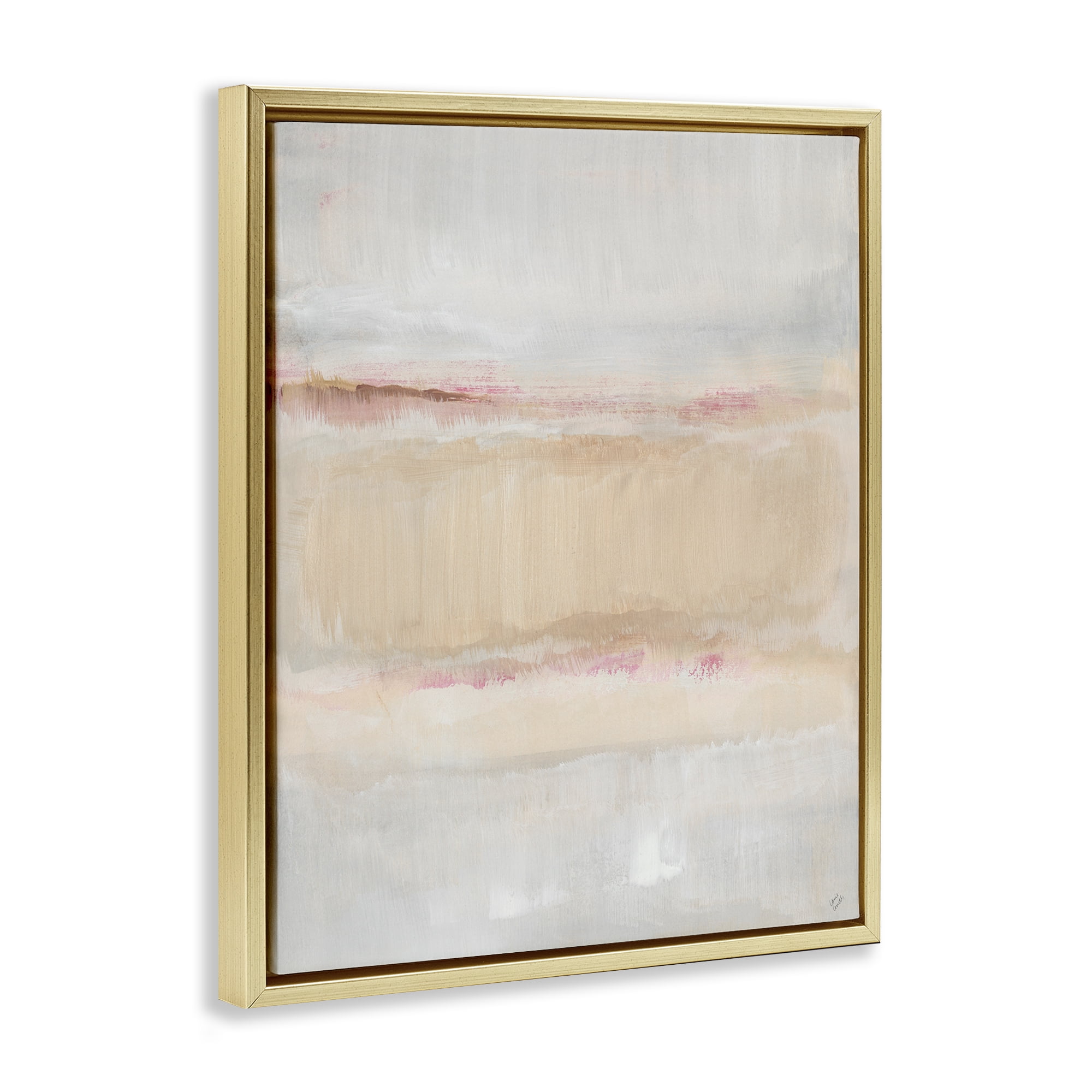 Stupell Industries Restful Misty Landscape Gold Framed Floater Canvas Wall Art, design by Lanie Loreth