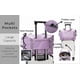 thumbnail image 4 of Folding Travel Bag, Luggage Bag, Expandable Travel Duffel Bag, Dry Wet Separated Gym Tote Bag (Light purple), 4 of 4
