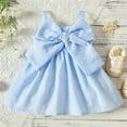 thumbnail image 7 of Toddler Baby Girls' Dress Pink Blue Striped Sling Sleeveless Bow Princess Dress, 7 of 7