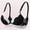 Black, variant on Demi & Balconette Womens Bra Lace Trim Wire-Free U-Back Plunging Neck Spaghetti Straps Solid Everyday Size 90C