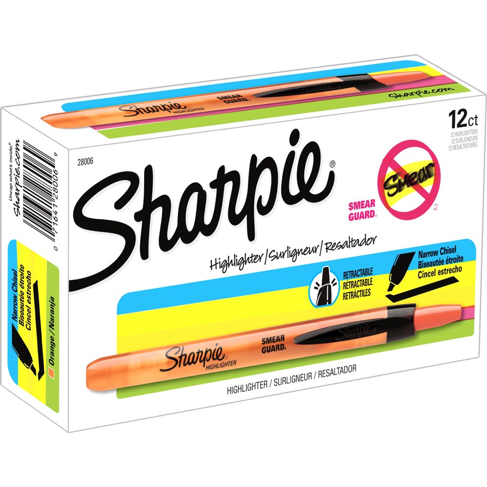 Sharpie Highlighter, Retractable