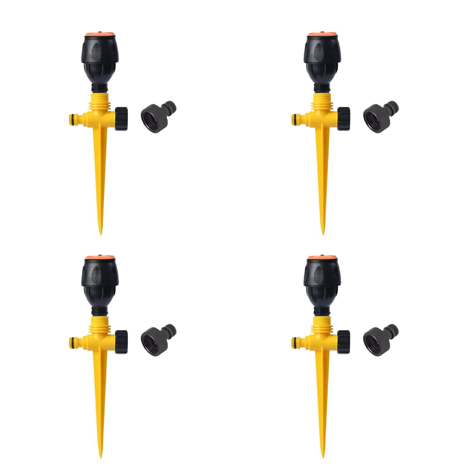 Bothyi 4x Rotating Garden Sprinklers Lawn Sprinklers Gardening Tools Versatile Supplies Yellow