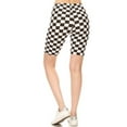 thumbnail image 3 of Womens High Waist Ultra Soft Printed Fashion Biker Shorts, 3 of 6