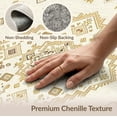 thumbnail image 6 of ODIKA Beige Loves Boho Minimalist Diamonds Rectangular Neutral Ivory for Home Office, Gaming Room, Under Desk, Non-Slip Chair-Friendly, 6 of 7