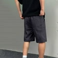 thumbnail image 4 of Mlzmgr Mens Cargo Shorts Drawstring Elastic Waisted Knee Length Shorts with Pockets Activewear Shorts for Men, 4 of 4