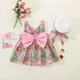 thumbnail image 2 of Felwors Bambin Filles Sans Manches Bowknot Imprimé Floral Volants Princesse Robe Danse Partie Robes Vêtements, 2 of 4