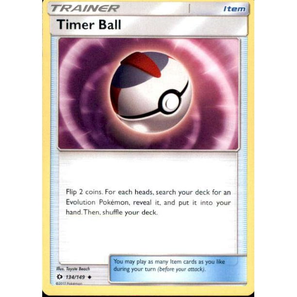 Pokemon Sun Moon Base Set Timer Ball 134 Walmart Com Walmart Com