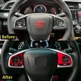 thumbnail image 4 of Xotic Tech Steering Media Control Button Cover Trim, Sporty Red, Compatible with Honda Civic 10th Gen, 4 of 9