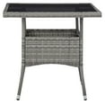 thumbnail image 2 of vidaXL Outdoor Dining Table Garden Porch Patio Table with Glass Top PE Rattan, 2 of 20