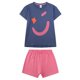 thumbnail image 1 of Sanetta Pijama corto para niña, adolescentes - Smiley, Shorty, jersey sencillo, algodón Azul/Rosa 176, 1 of 4