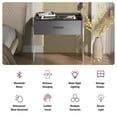 thumbnail image 4 of AFANQI Smart Nightstands with Wireless Charging Station, Bluetooth Speaker, Nightstand with 3 Color LED Lights, Modern Wooden End Side Table for Bedroom, 4 of 12