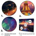 thumbnail image 3 of Designart "Futuristic Scenery of the Eiffel Tower in Paris V" Franch Wall Art Prints Set, 3 of 5