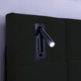 thumbnail image 2 of Bed Frame King Size Storage Velvet Upholstered Hydraulic Platform Bed with 2 Shelves, 2 Reading Lamps and USB Port, Black,Platform Bed Frame, 2 of 4