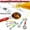 Multicolor, variant on Ovzne Stainless Steel Double-Headed Measuring Spoon 6-Piece Set - 18/8 304 Stainless Steel, Engraved Markings, For Seasoning, Cooking Baking