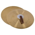 thumbnail image 1 of Percussion Cymbal, Versatile Usage 1 Pair 14 Inch Alloy Cymbals High Hardness  for School Band for Beginners, 1 of 7