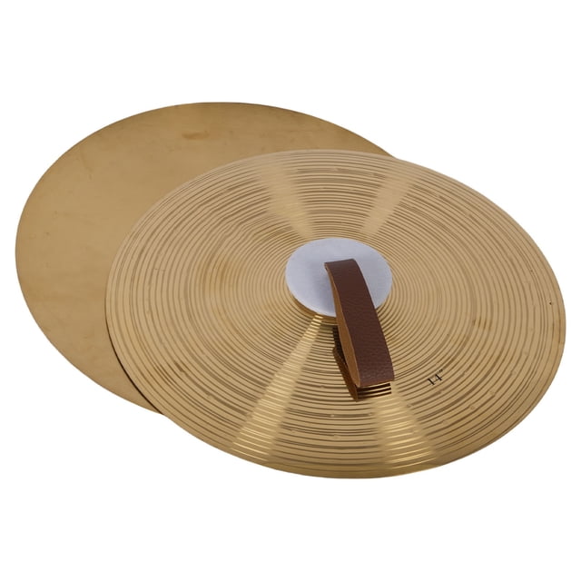 Percussion Cymbal, Versatile Usage 1 Pair 14 Inch Alloy Cymbals High Hardness for School Band for Beginners