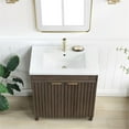 thumbnail image 4 of Palos 30" Single Bath Vanity in Spruce Antique Brown with White Ceramic Basin, 4 of 15
