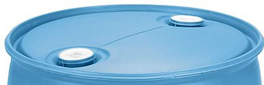 Baytec Containers 55 Gallon Blue Heavy Duty HDPE Plastic Water Barrel
