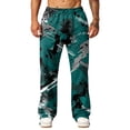 thumbnail image 6 of Hsovts Camo Sweatpants for Men Loose Baggy Straight Leg Elastic Waist Running Fashion Trousers Workout Pant with Pockets Green 2XL, 6 of 8